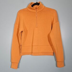 Calia Women's Mustard Yellow Long Sleeve Quarter Zip Pullover Sweatshirt Size XS